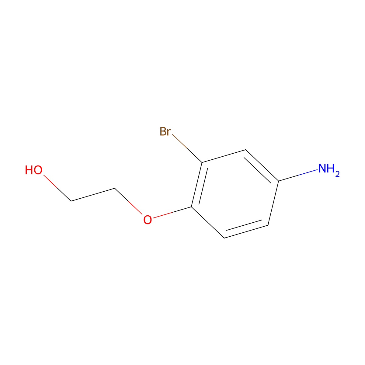 2-(4-Amino-2-bromophenoxy)ethan-1-ol molecular structure, CAS 1250689-55-4