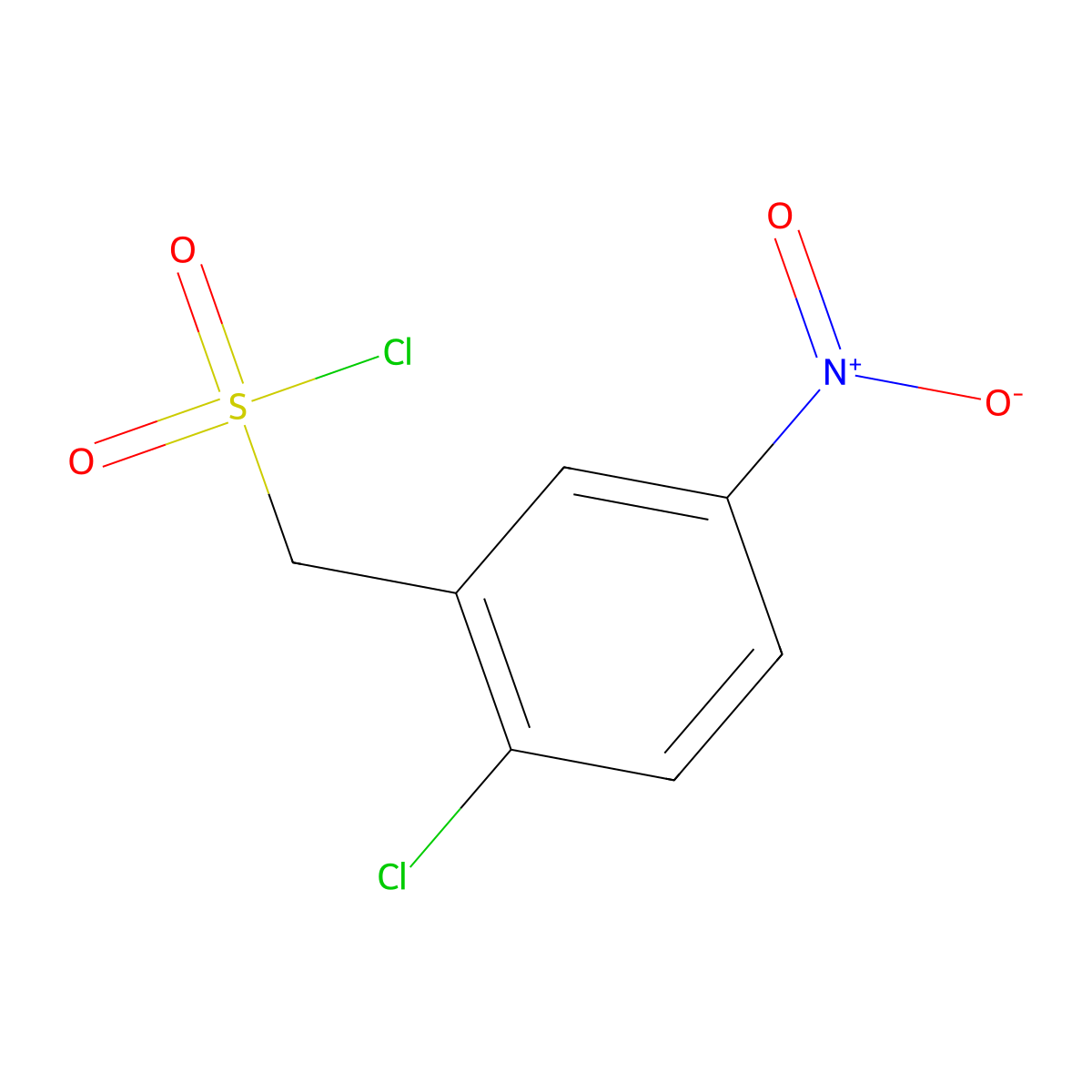 Benzenemethanesulfonyl chloride, 2-chloro-5-nitro- molecular structure, CAS 1250693-09-4