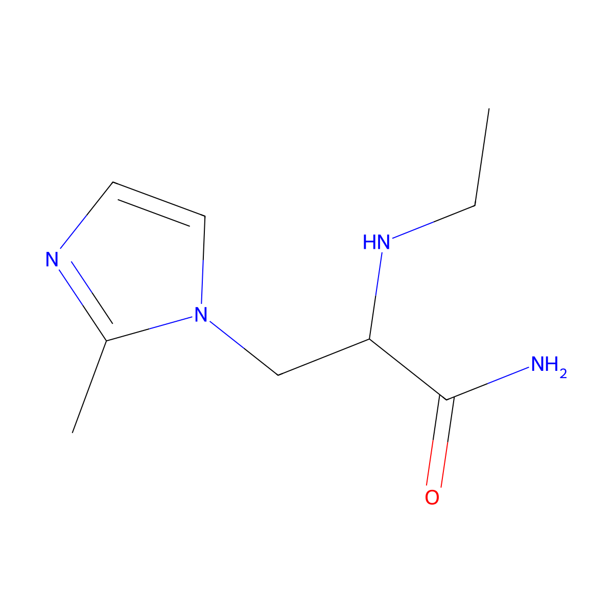 2-(Ethylamino)-3-(2-methyl-1h-imidazol-1-yl)propanamide molecular structure, CAS 1250694-19-9