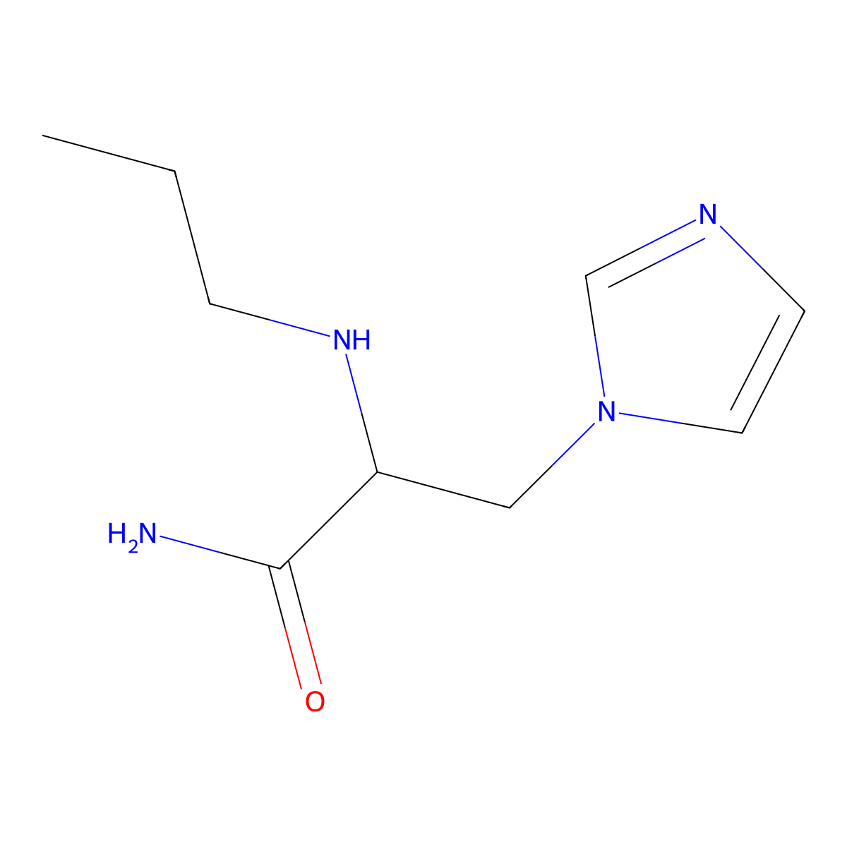 3-(1h-Imidazol-1-yl)-2-(propylamino)propanamide molecular structure, CAS 1250694-21-3