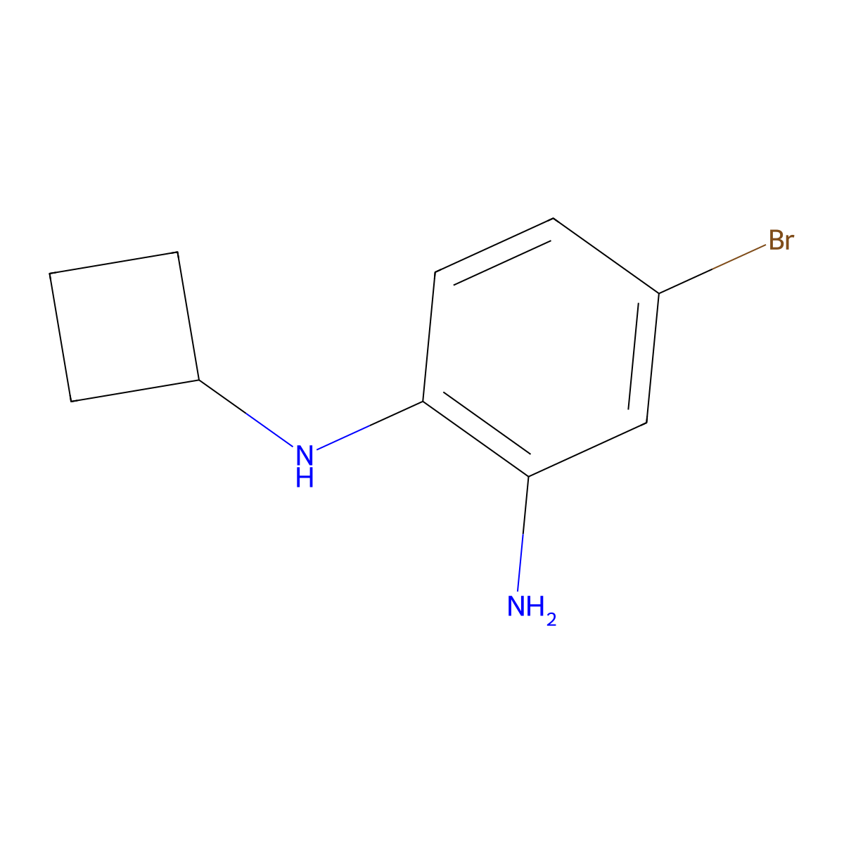4-bromo-N1-cyclobutylbenzene-1,2-diamine molecular structure, CAS 1250694-63-3