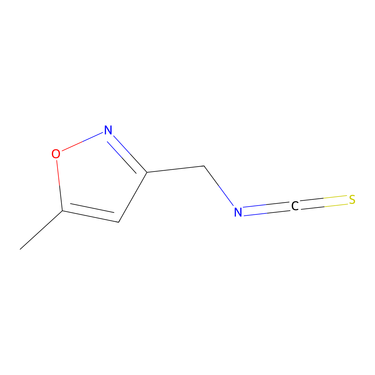 3-(Isothiocyanatomethyl)-5-methyl-1,2-oxazole molecular structure, CAS 1250698-35-1