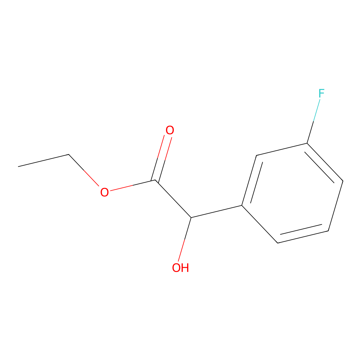 Ethyl 2-(3-fluorophenyl)-2-hydroxyacetate molecular structure, CAS 1250700-52-7