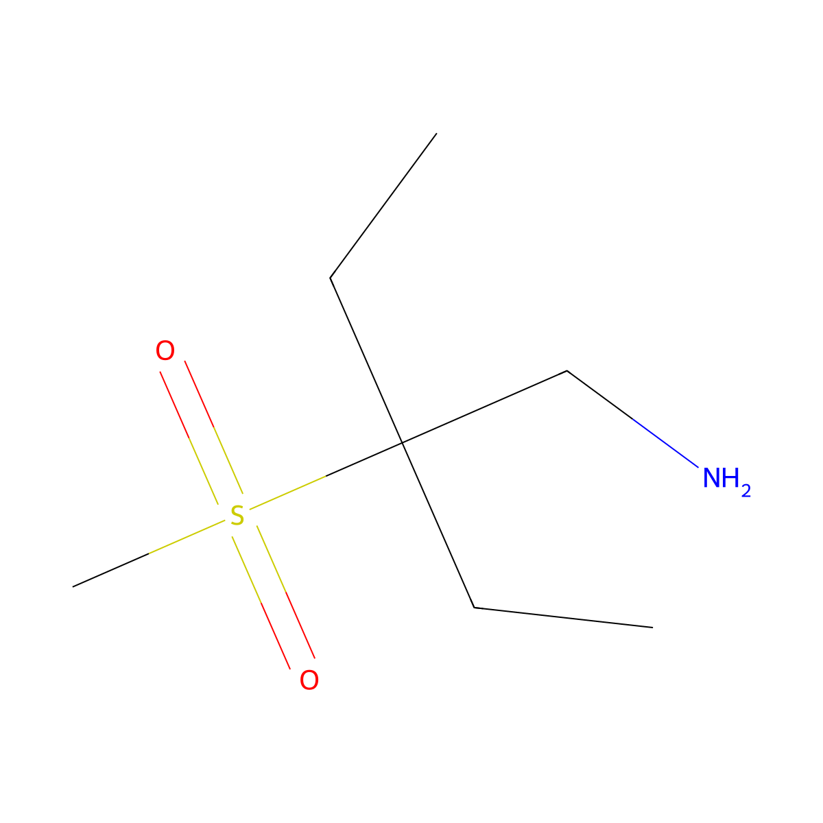 3-(Aminomethyl)-3-methanesulfonylpentane molecular structure, CAS 1250700-53-8