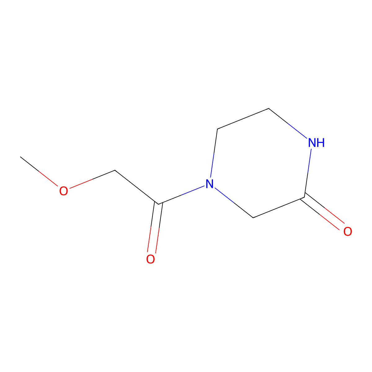 4-(2-Methoxyacetyl)piperazin-2-one molecular structure, CAS 1250701-99-5