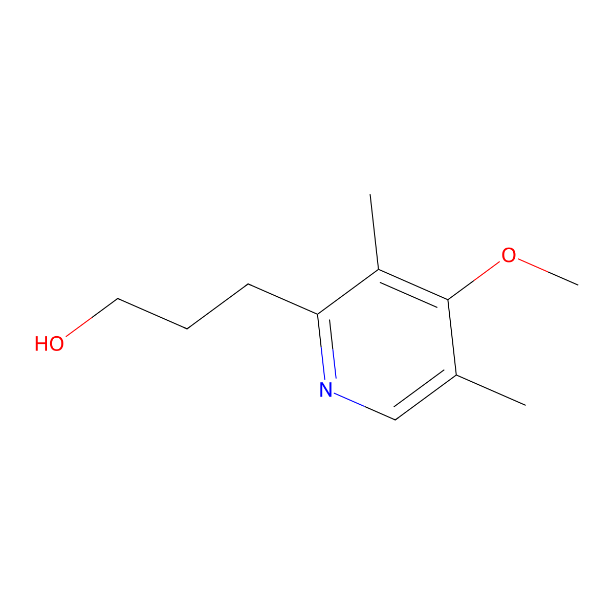 3-(4-Methoxy-3,5-dimethylpyridin-2-yl)propan-1-ol molecular structure, CAS 1250703-78-6