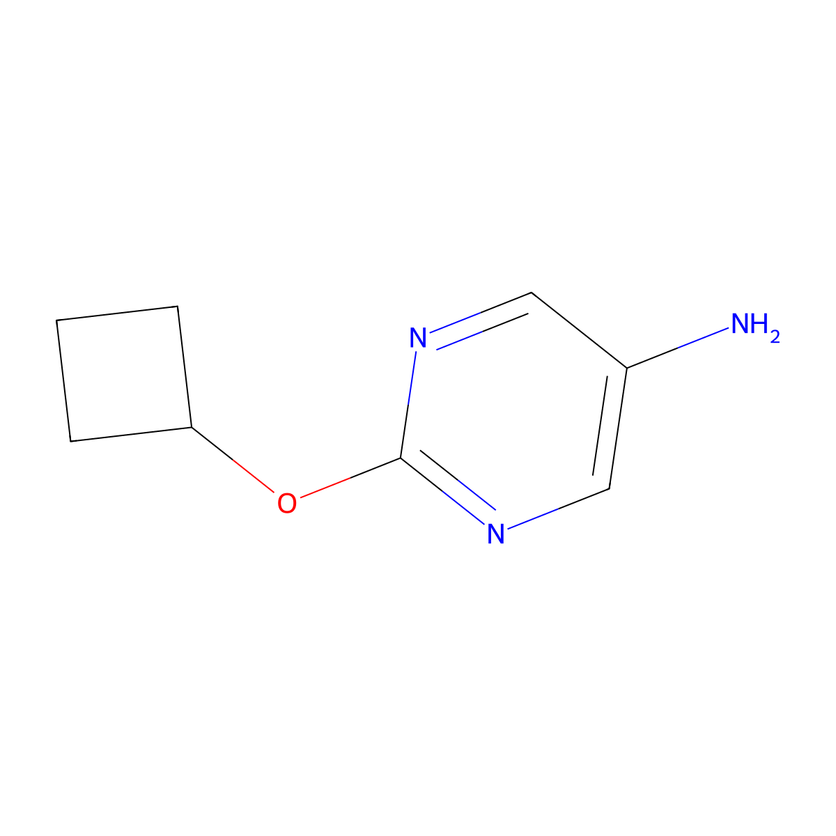 2-Cyclobutoxypyrimidin-5-amine molecular structure, CAS 1250704-92-7