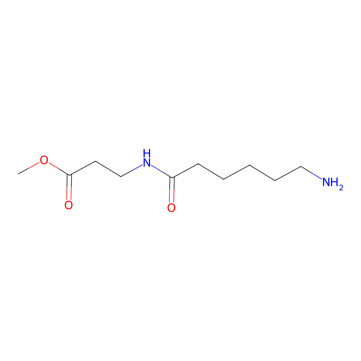 Methyl 3-(6-aminohexanamido)propanoate molecular structure, CAS 1250707-11-9