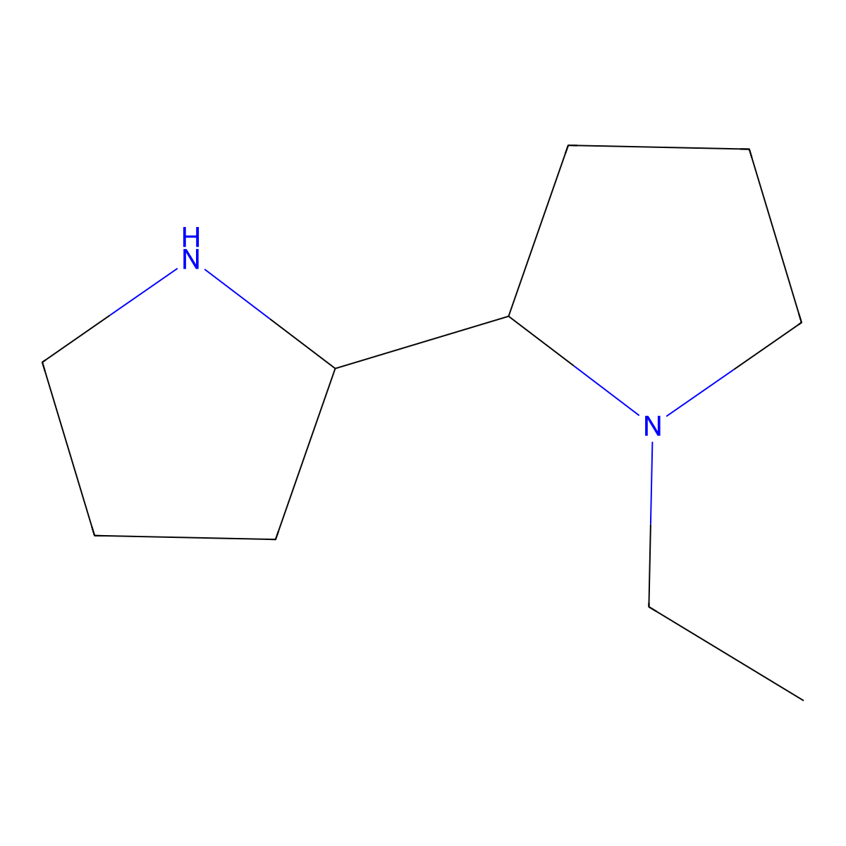 1-Ethyl-2-(pyrrolidin-2-yl)pyrrolidine molecular structure, CAS 1250708-71-4