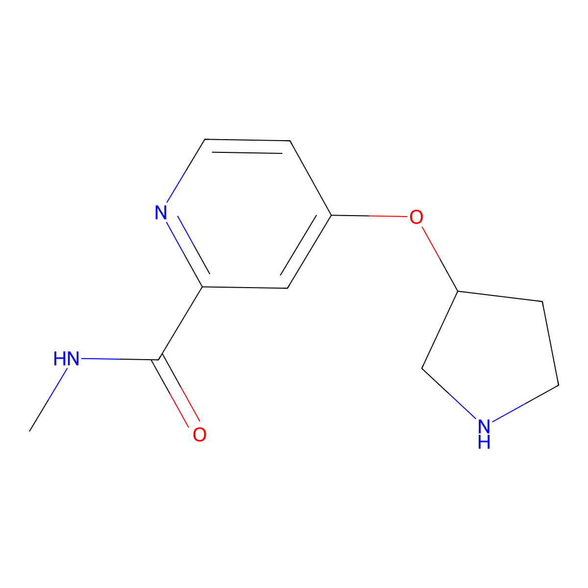 N-Methyl-4-(pyrrolidin-3-yloxy)pyridine-2-carboxamide molecular structure, CAS 1250710-10-1