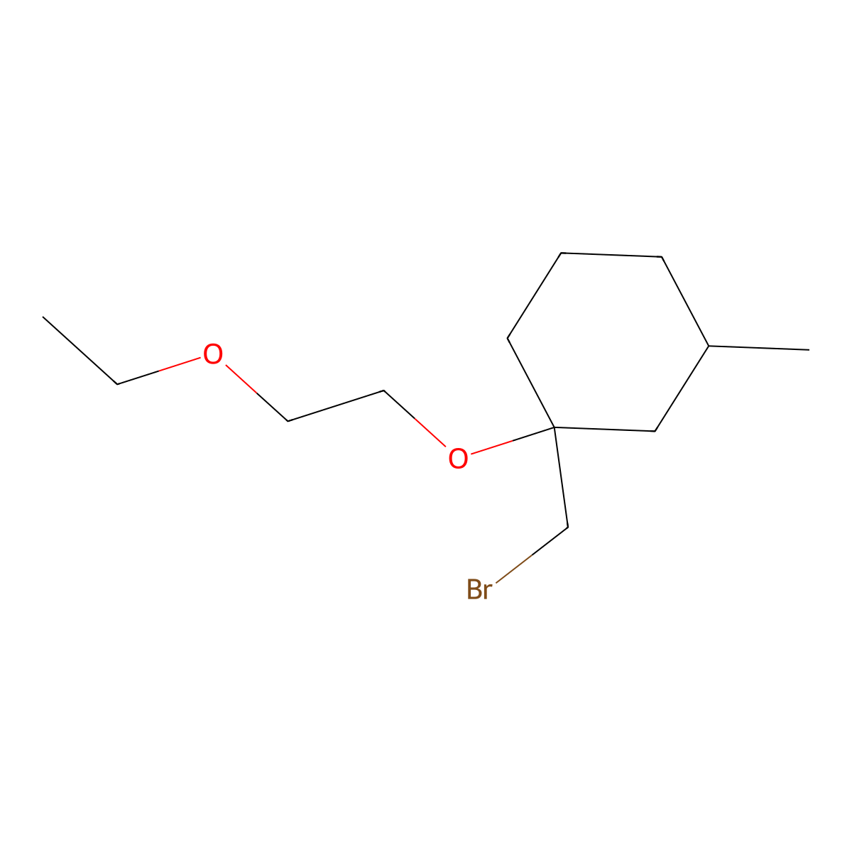 1-(Bromomethyl)-1-(2-ethoxyethoxy)-3-methylcyclohexane molecular structure, CAS 1250712-92-5