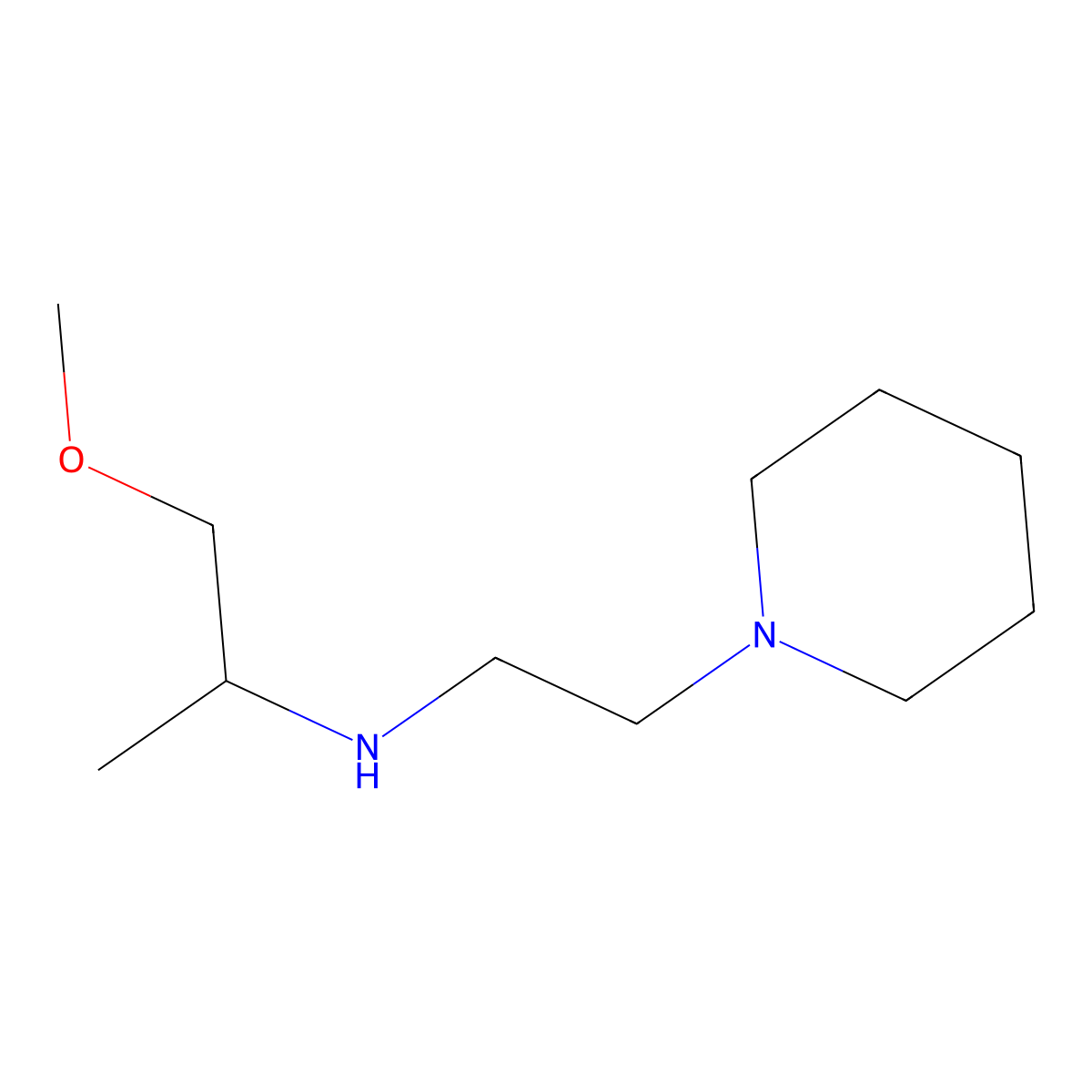 (1-Methoxypropan-2-yl)[2-(piperidin-1-yl)ethyl]amine molecular structure, CAS 1250713-79-1