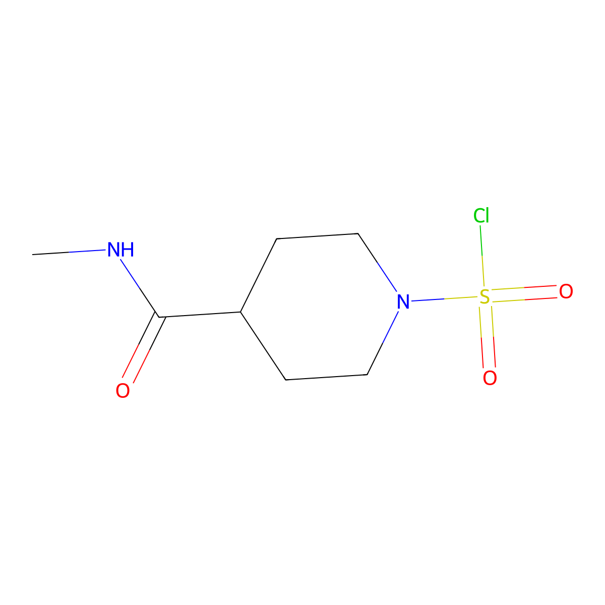 4-(Methylcarbamoyl)piperidine-1-sulfonyl chloride molecular structure, CAS 1250714-53-4