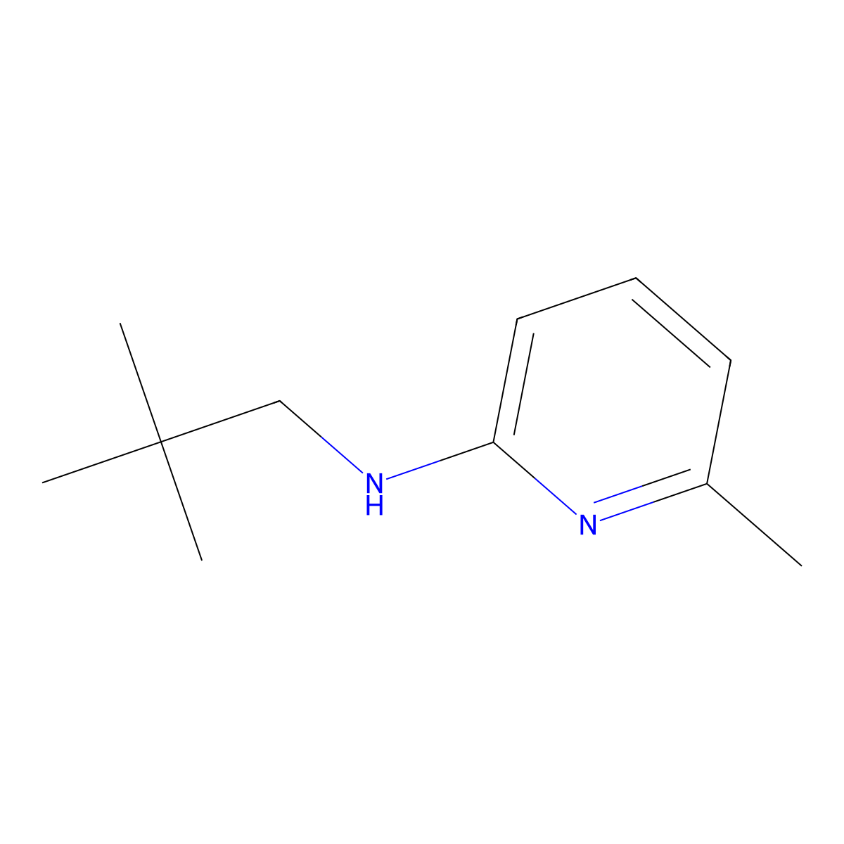 N-(2,2-dimethylpropyl)-6-methylpyridin-2-amine molecular structure, CAS 1250716-30-3