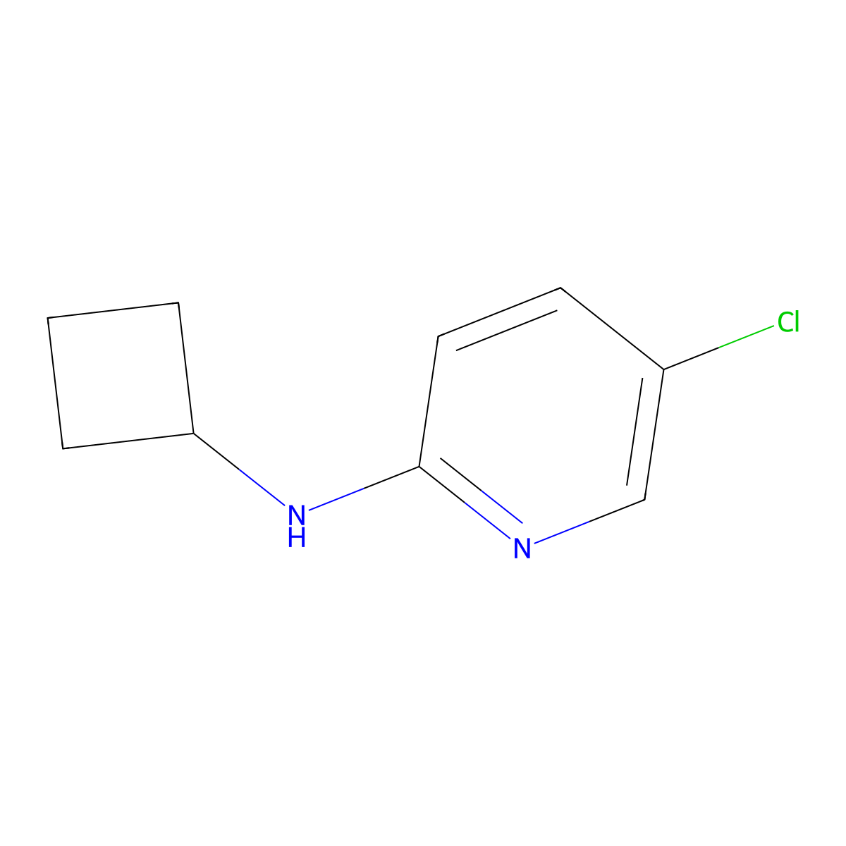 5-chloro-N-cyclobutylpyridin-2-amine molecular structure, CAS 1250716-33-6