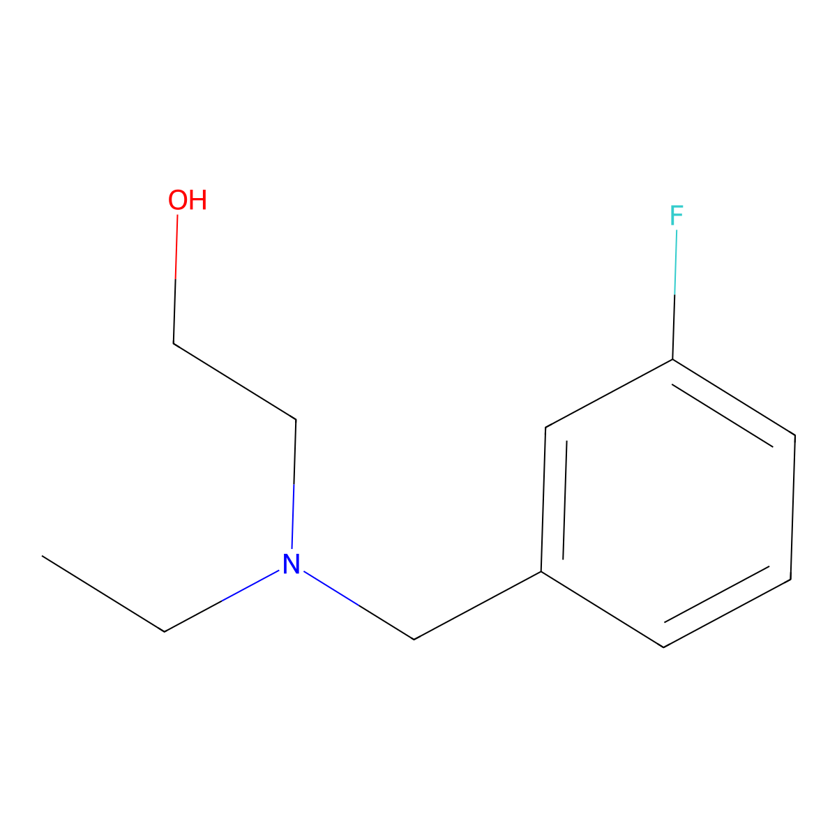 2-[Ethyl-(3-fluoro-benzyl)-amino]-ethanol molecular structure, CAS 1250716-65-4