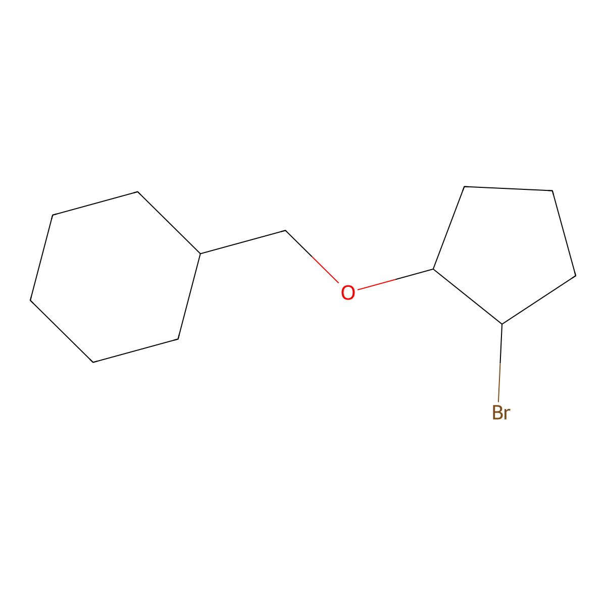 {[(2-Bromocyclopentyl)oxy]methyl}cyclohexane molecular structure, CAS 1250720-12-7