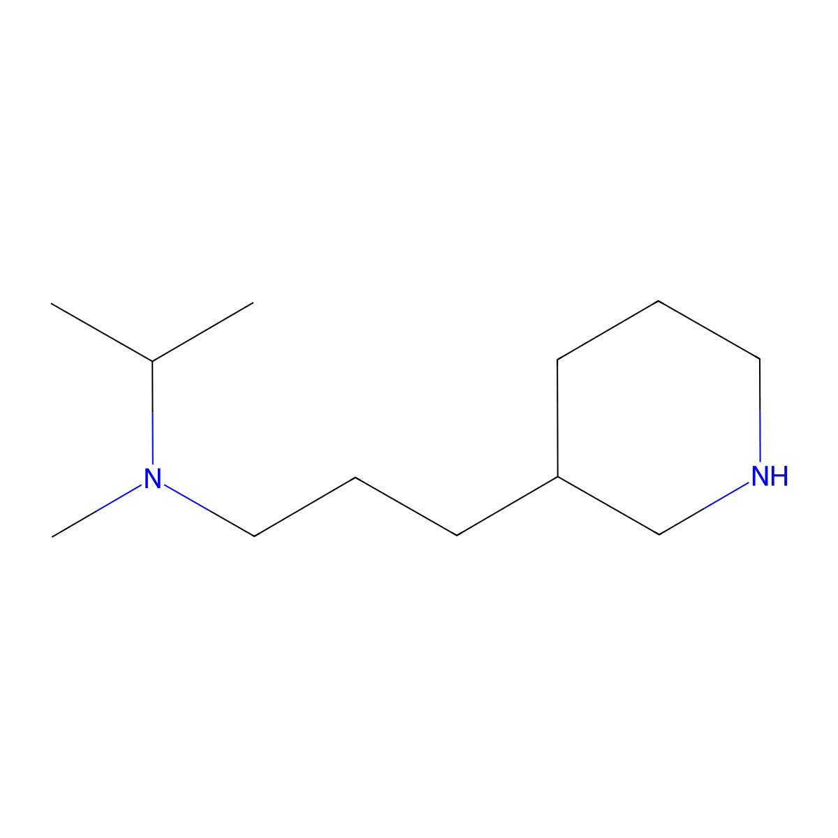 Methyl[3-(piperidin-3-yl)propyl](propan-2-yl)amine molecular structure, CAS 1250721-85-7