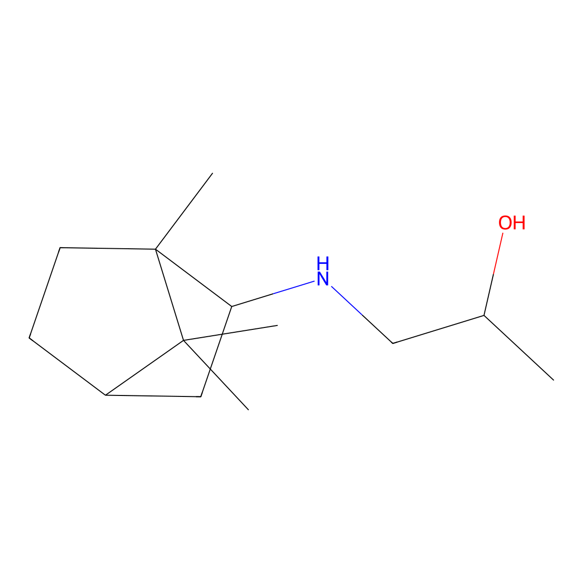 1-({1,7,7-Trimethylbicyclo[2.2.1]heptan-2-yl}amino)propan-2-ol molecular structure, CAS 1250722-08-7