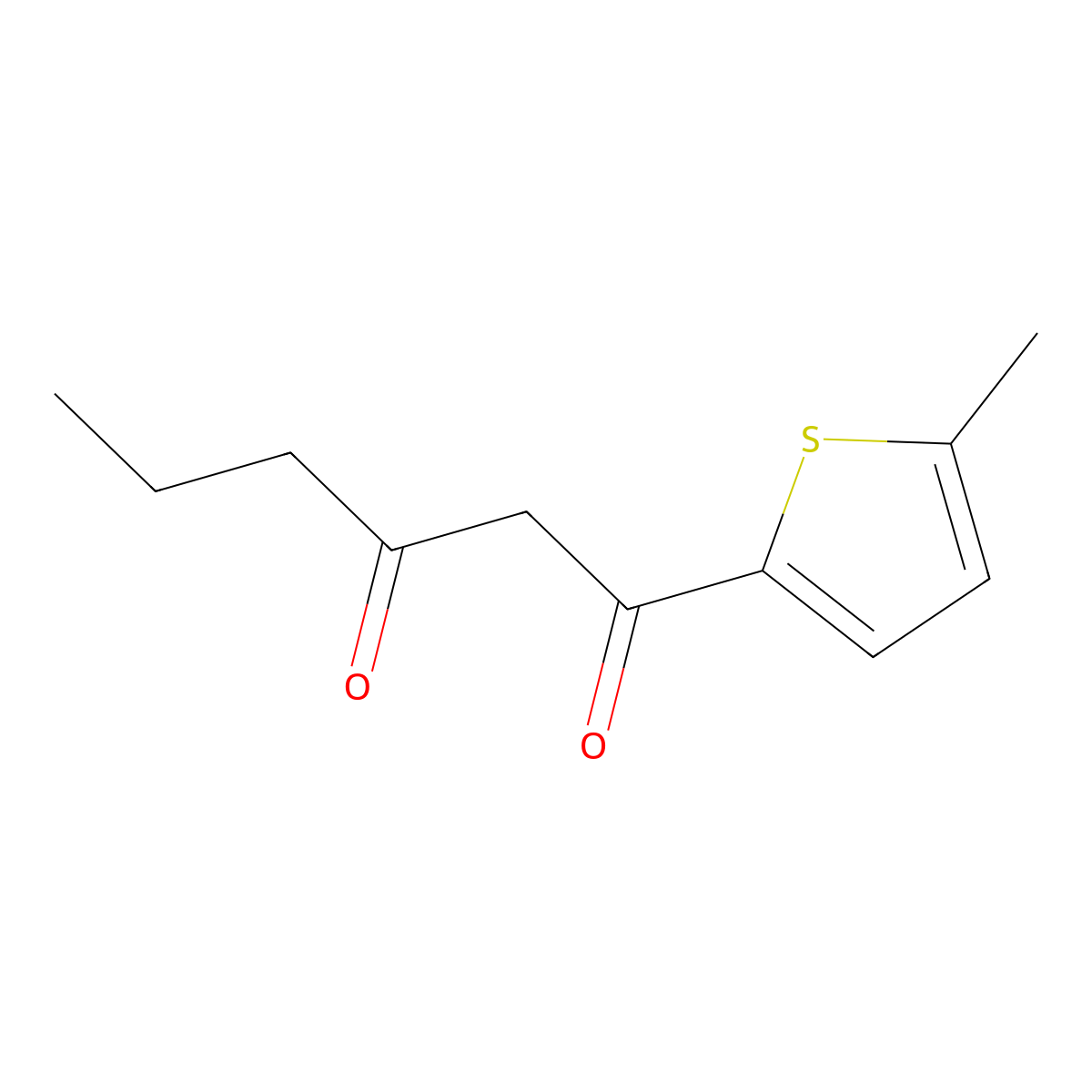 1-(5-Methylthiophen-2-yl)hexane-1,3-dione molecular structure, CAS 1250722-35-0