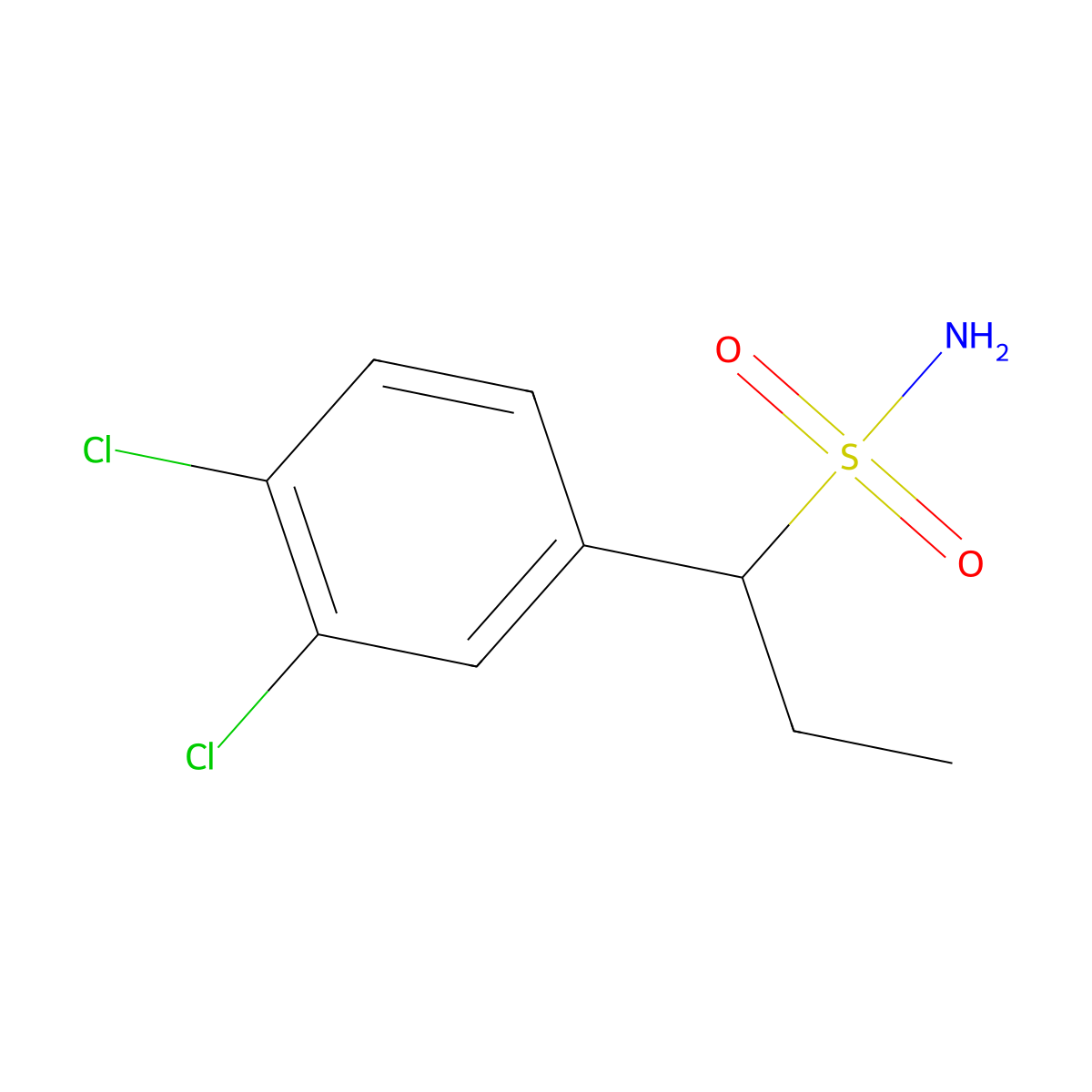 1-(3,4-Dichlorophenyl)propane-1-sulfonamide molecular structure, CAS 1250724-00-5