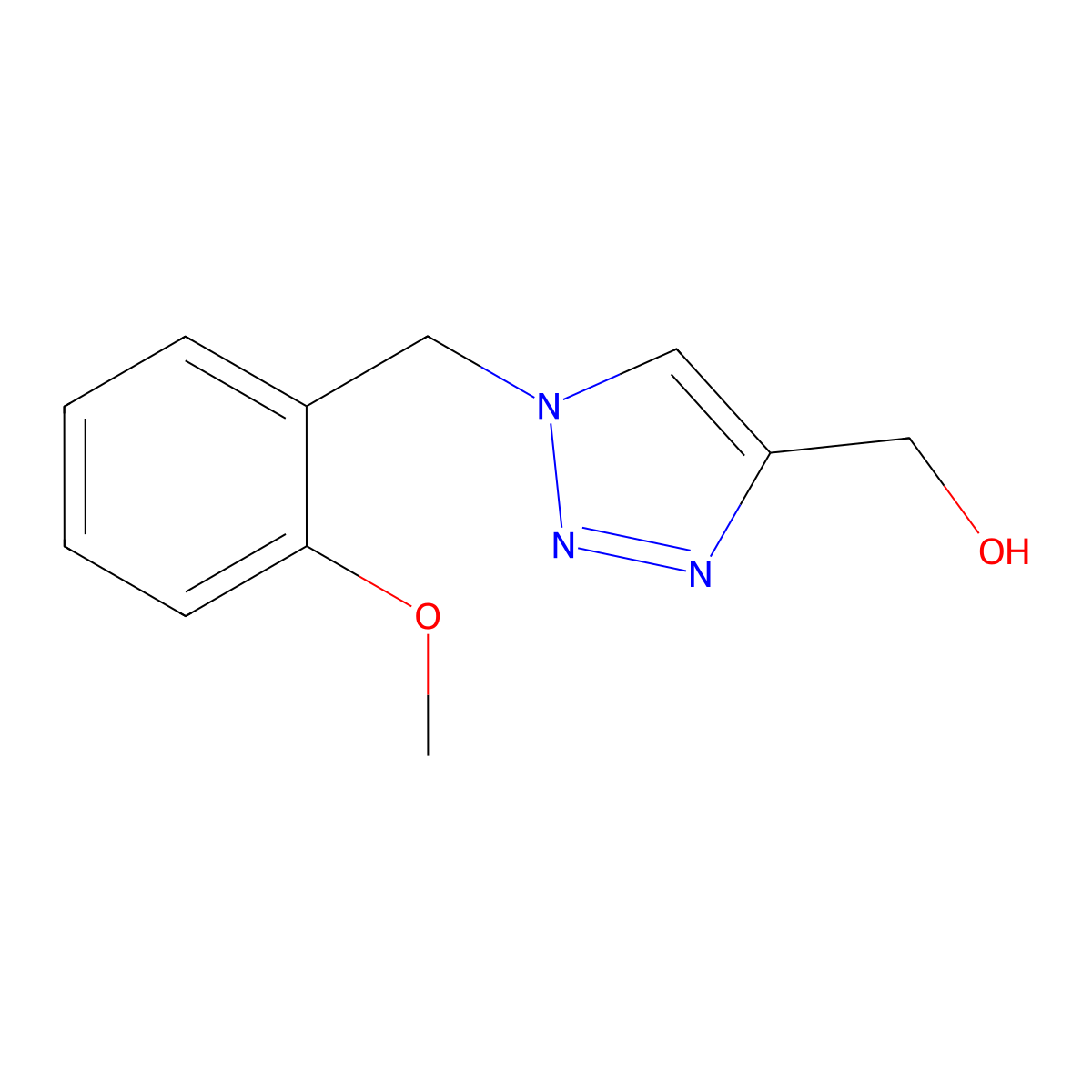 (1-(2-methoxybenzyl)-1H-1,2,3-triazol-4-yl)methanol molecular structure, CAS 1250727-83-3