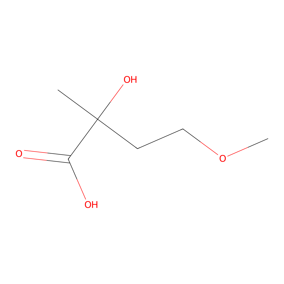 2-Hydroxy-4-methoxy-2-methylbutanoic acid molecular structure, CAS 1250728-35-8