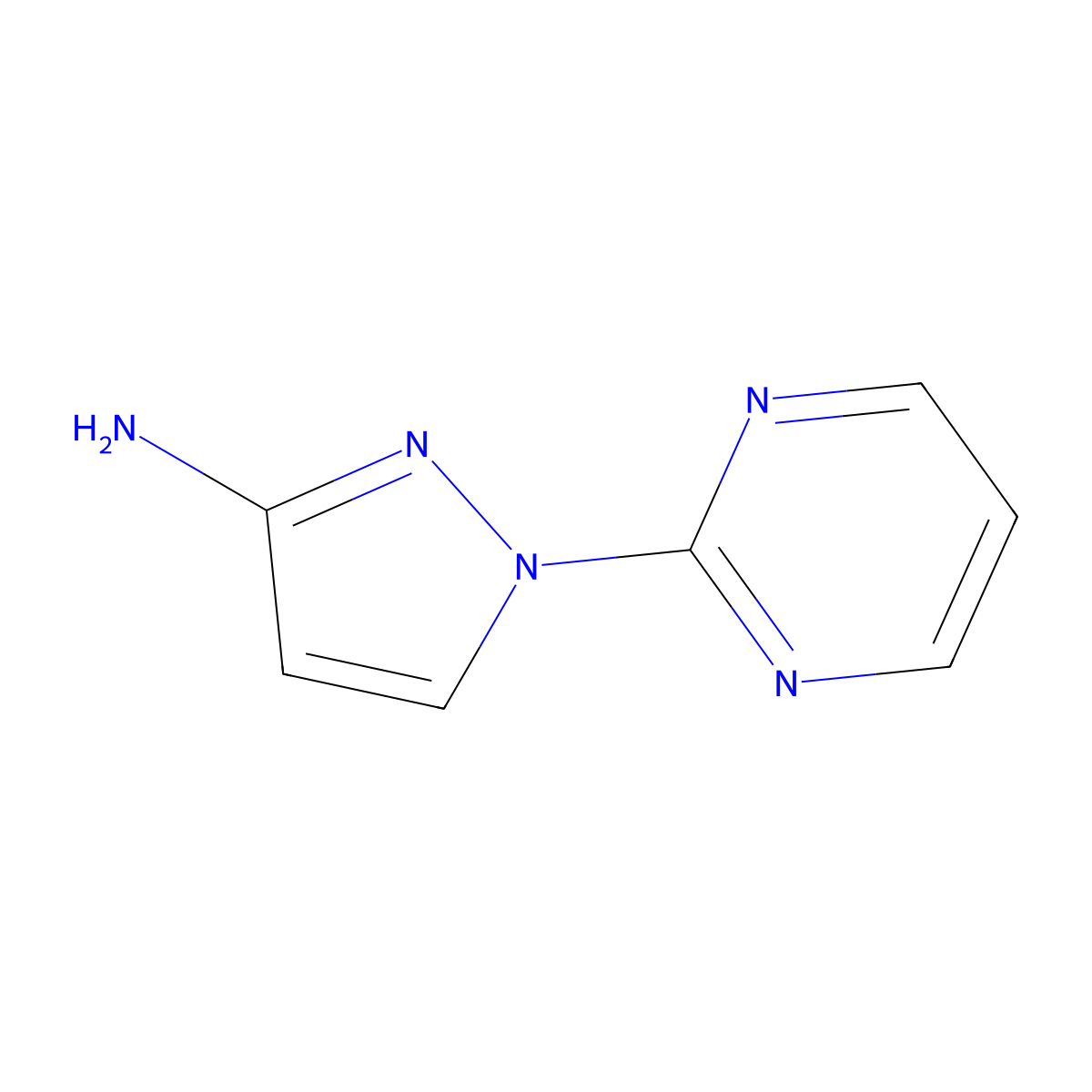 1-(pyrimidin-2-yl)-1H-pyrazol-3-amine molecular structure, CAS 1250730-31-4