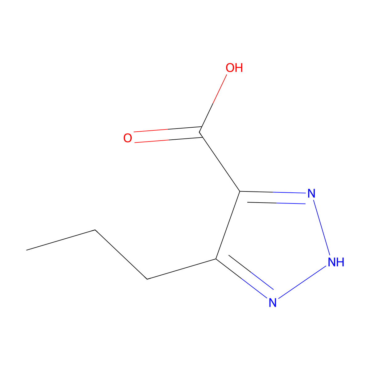 5-propyl-1H-1,2,3-triazole-4-carboxylic acid molecular structure, CAS 1250730-75-6
