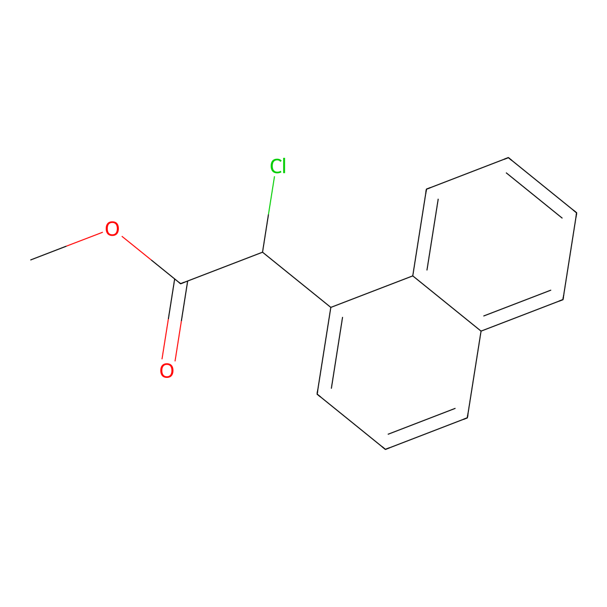 Methyl 2-chloro-2-(naphthalen-1-yl)acetate molecular structure, CAS 1250731-69-1