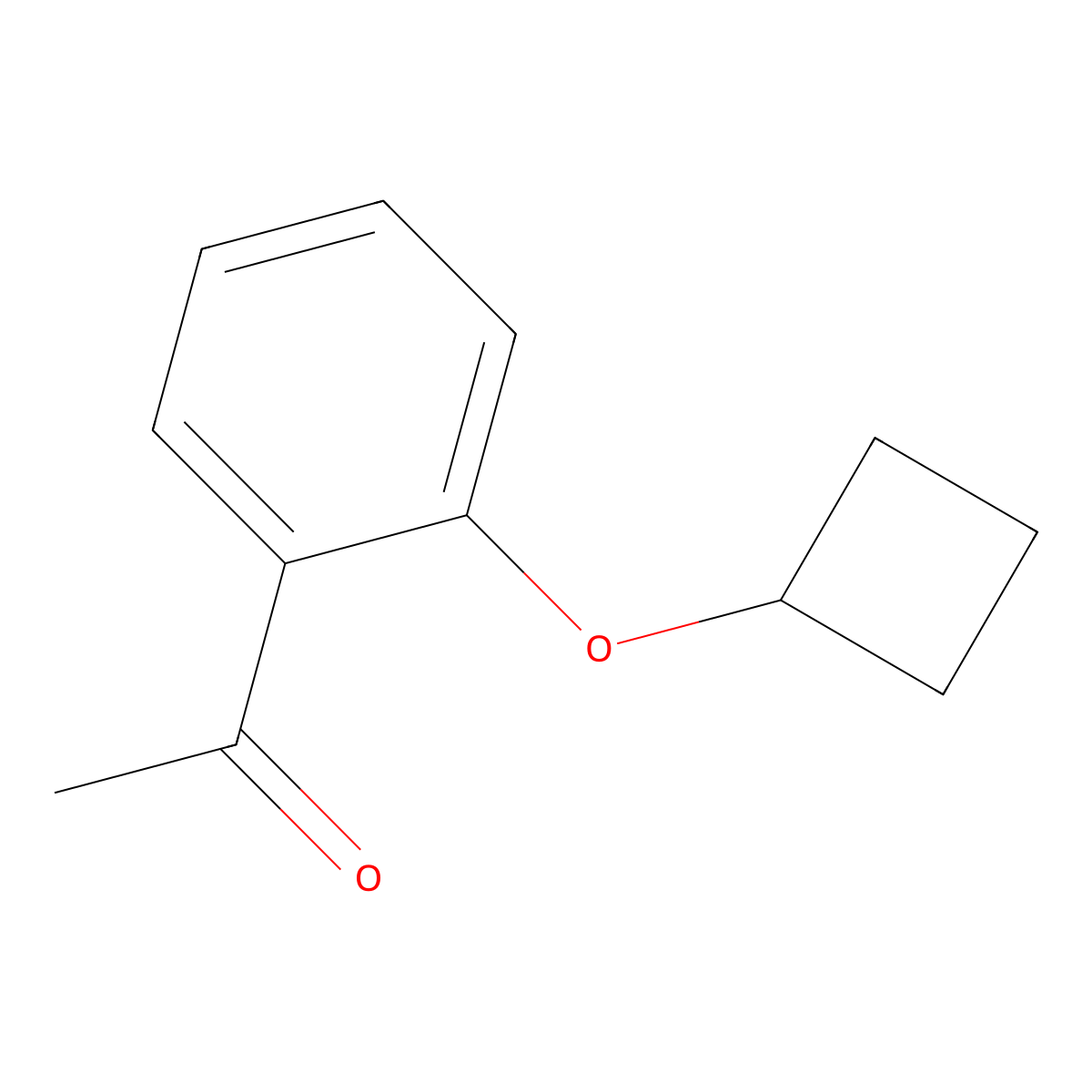 1-(2-Cyclobutoxyphenyl)ethan-1-one molecular structure, CAS 1250732-19-4