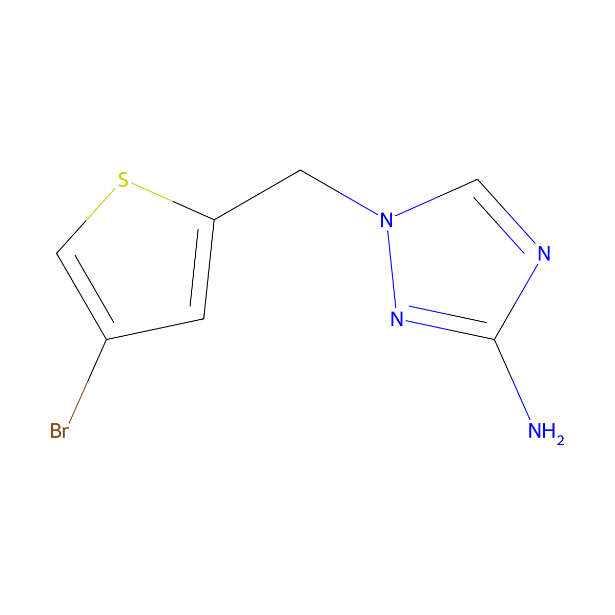 1-((4-Bromothiophen-2-yl)methyl)-1h-1,2,4-triazol-3-amine molecular structure, CAS 1250733-19-7