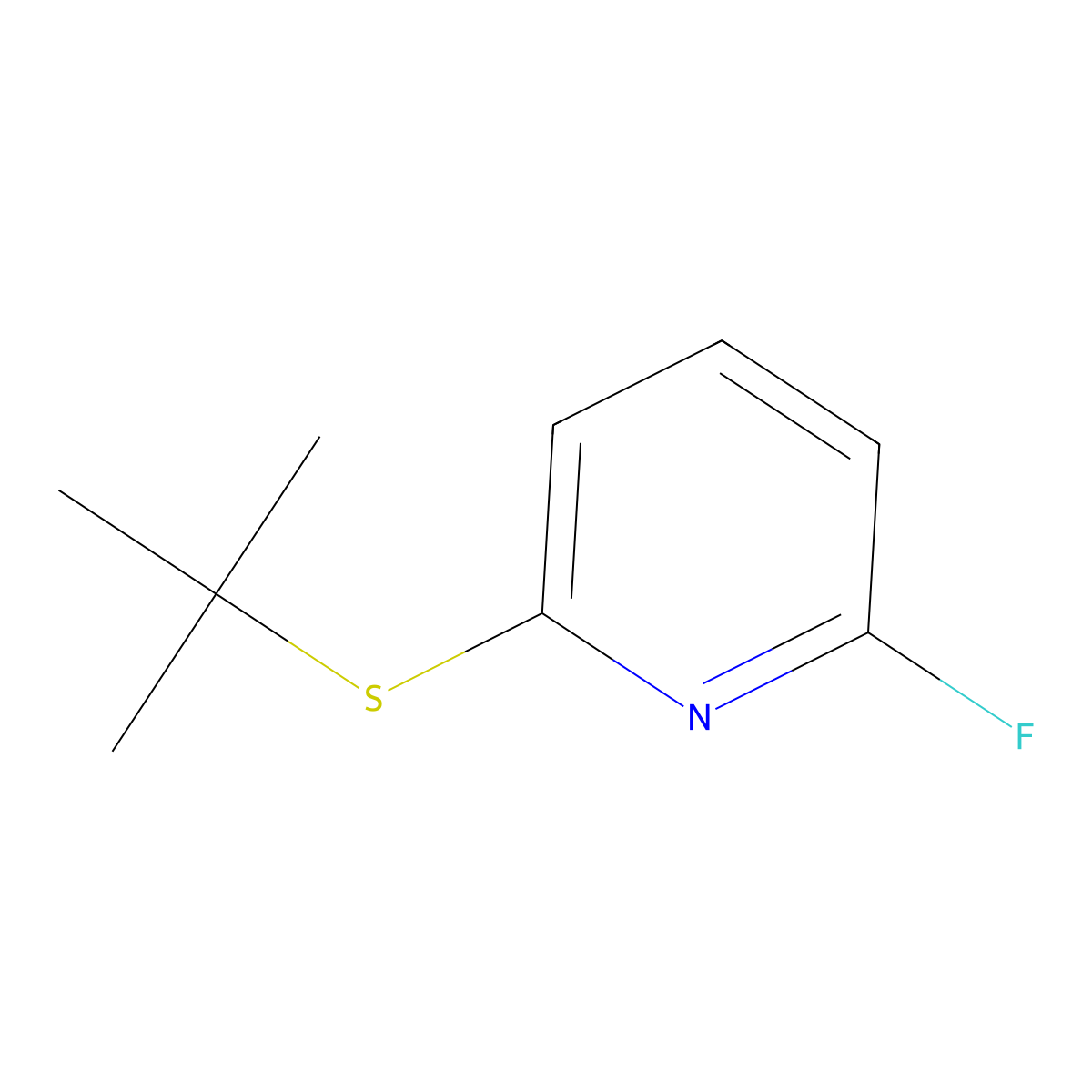 2-(Tert-butylthio)-6-fluoropyridine molecular structure, CAS 1250733-29-9