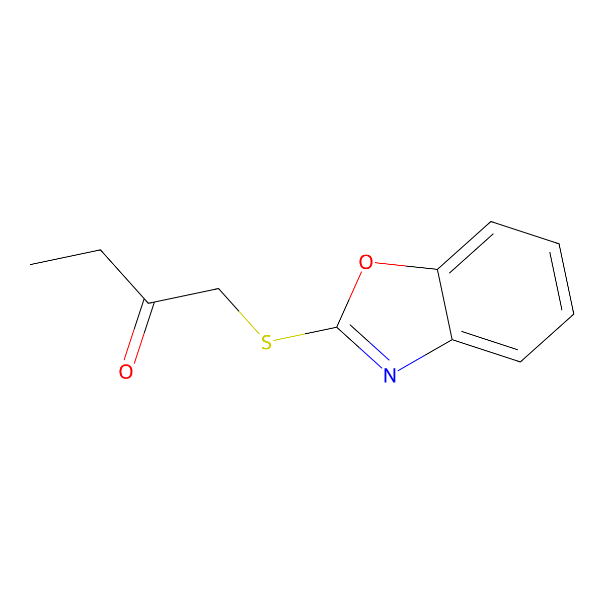 1-(Benzo[d]oxazol-2-ylthio)butan-2-one molecular structure, CAS 1250733-93-7