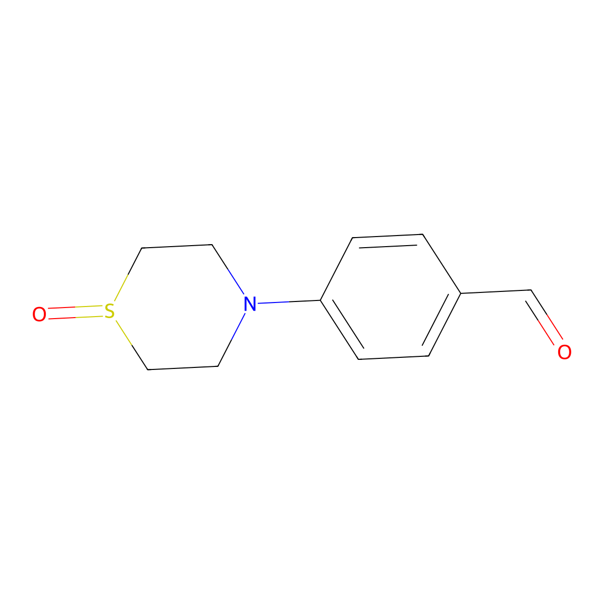 4-(1-Oxidothiomorpholino)benzaldehyde molecular structure, CAS 1250736-42-5