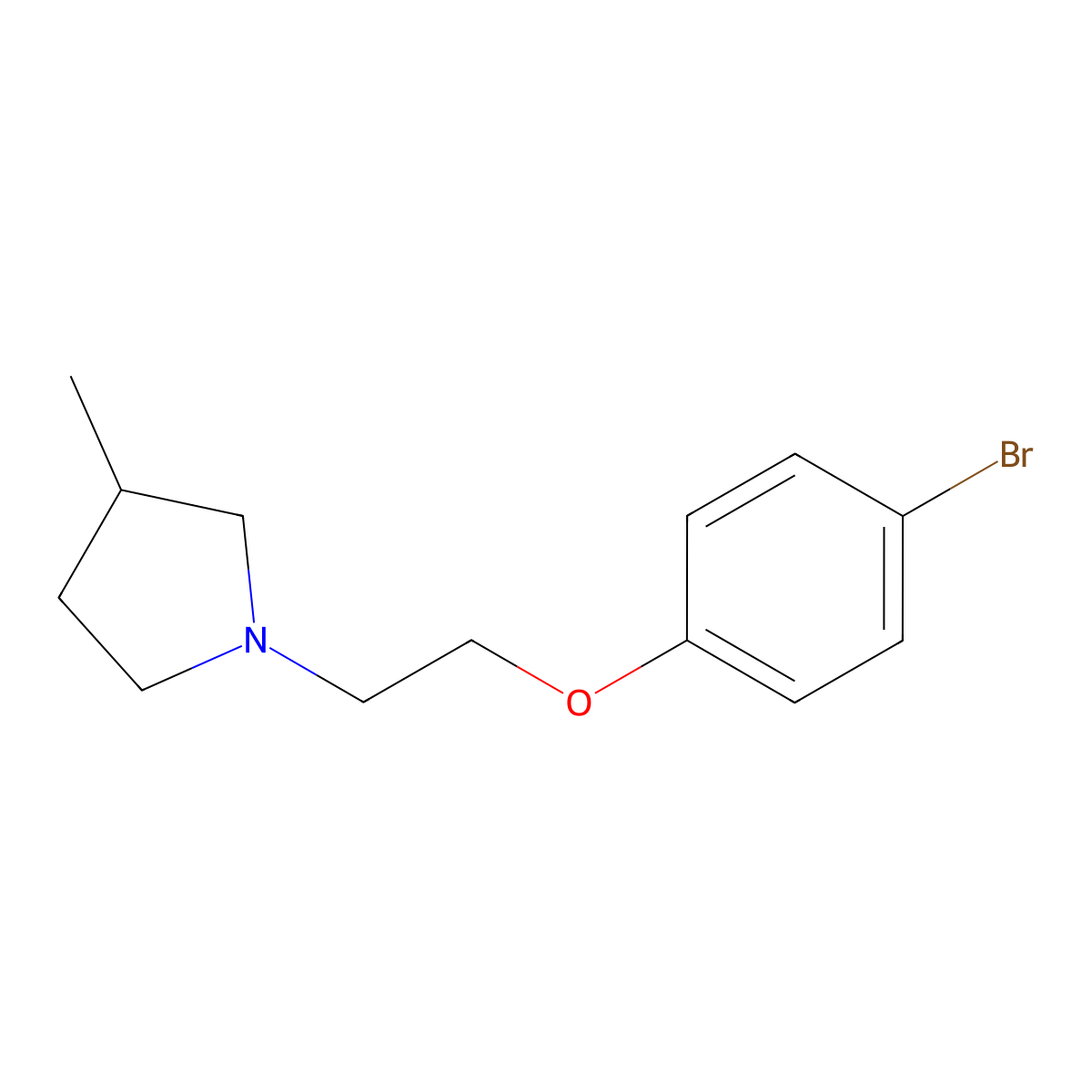 1-[2-(4-Bromophenoxy)ethyl]-3-methylpyrrolidine molecular structure, CAS 1250736-66-3
