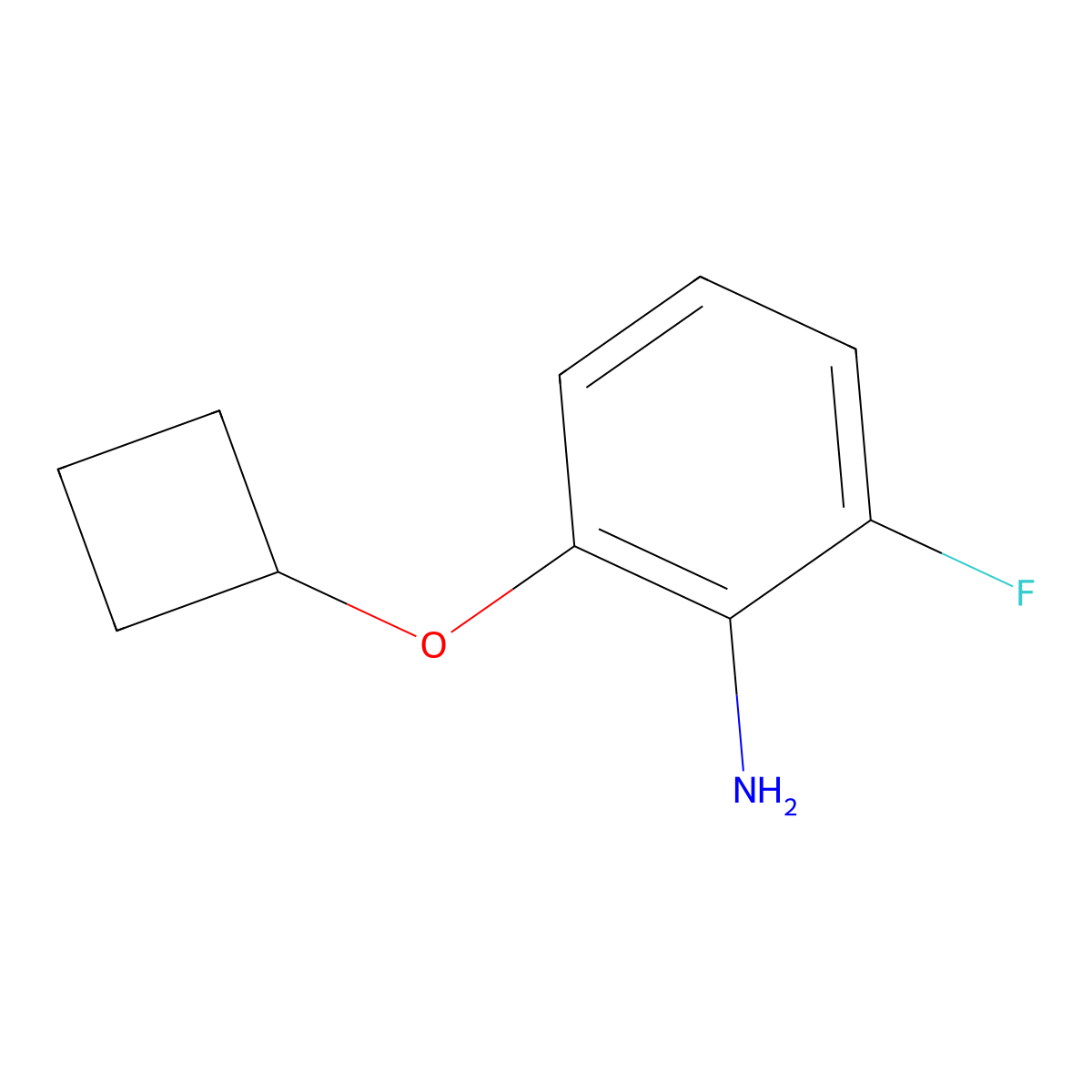 2-Cyclobutoxy-6-fluoroaniline molecular structure, CAS 1250739-16-2