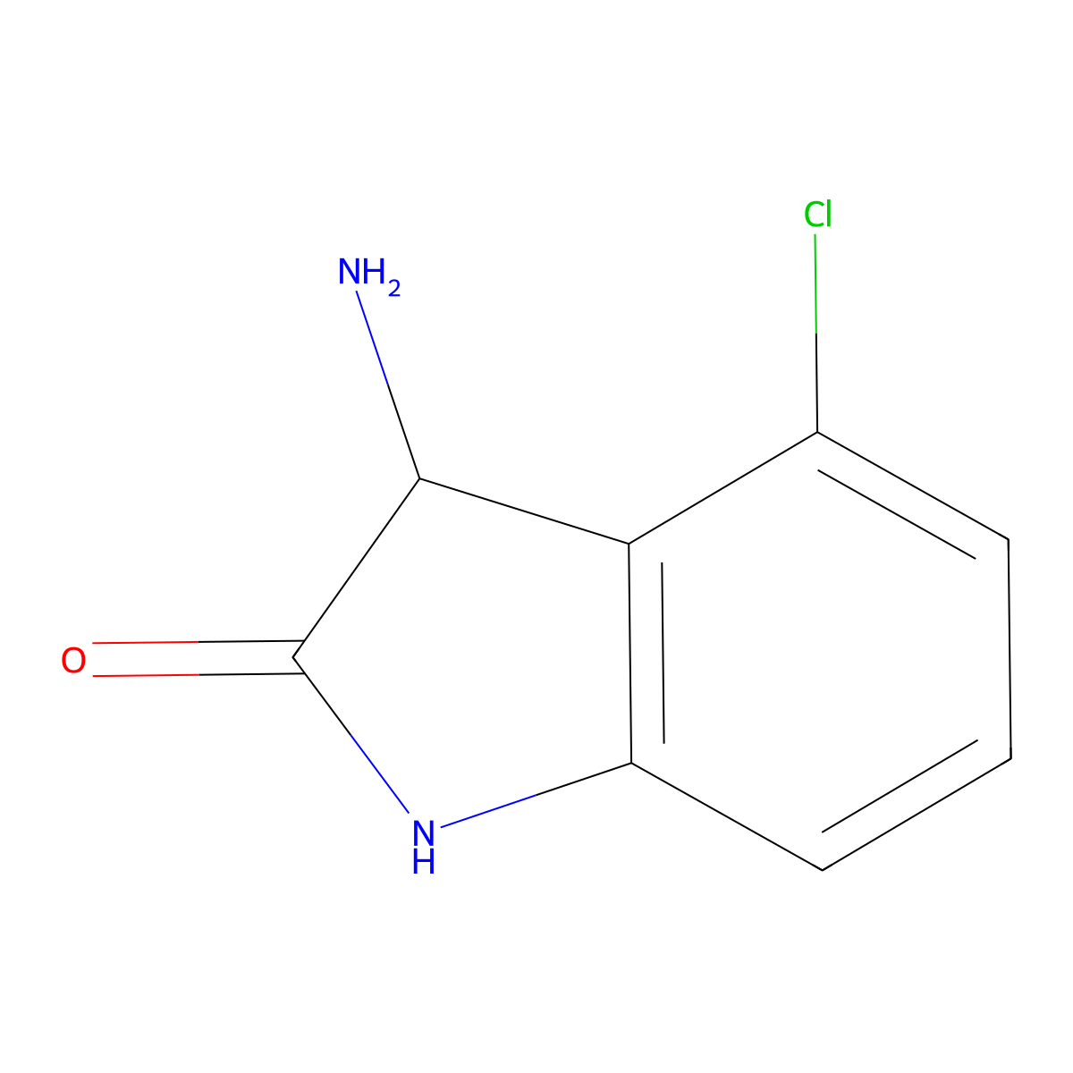 3-amino-4-chloro-2,3-dihydro-1H-indol-2-one molecular structure, CAS 1250741-79-7