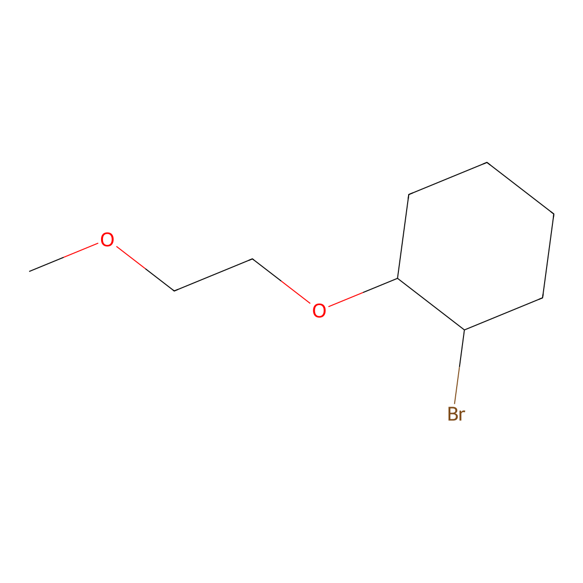 1-Bromo-2-(2-methoxyethoxy)cyclohexane molecular structure, CAS 1250742-41-6