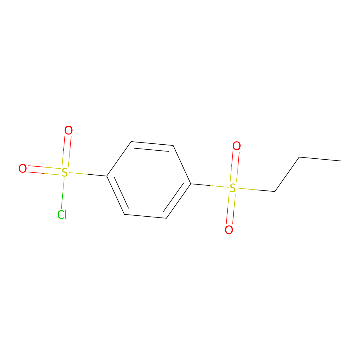 4-(Propane-1-sulfonyl)benzene-1-sulfonyl chloride molecular structure, CAS 1250742-44-9