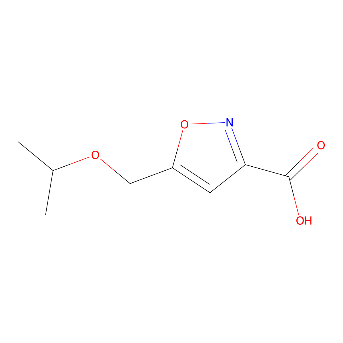5-(Isopropoxymethyl)isoxazole-3-carboxylic acid molecular structure, CAS 1250748-07-2