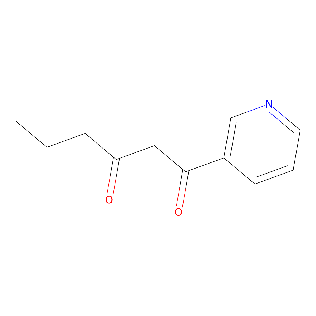 1-(Pyridin-3-yl)hexane-1,3-dione molecular structure, CAS 1250751-22-4