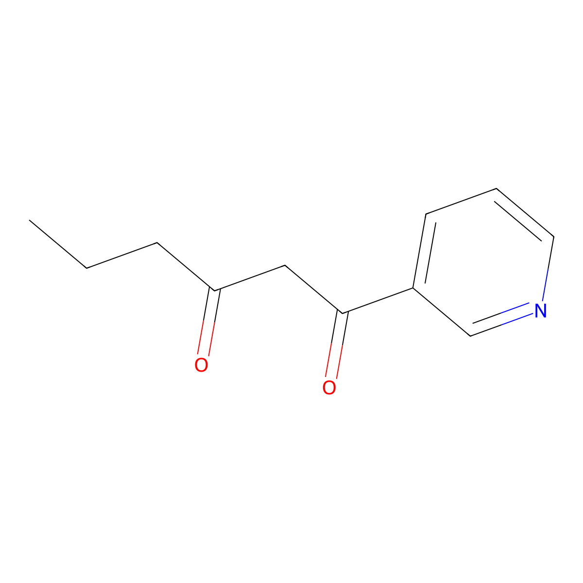 1-(Pyridin-3-yl)hexane-1,3-dione molecular structure, CAS 1250751-22-4