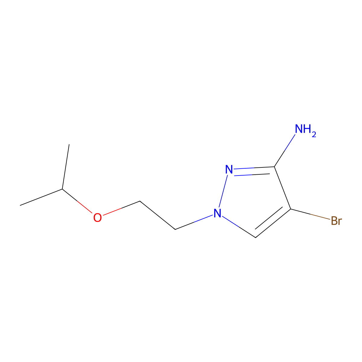 4-Bromo-1-(2-isopropoxyethyl)-1h-pyrazol-3-amine molecular structure, CAS 1250753-36-6
