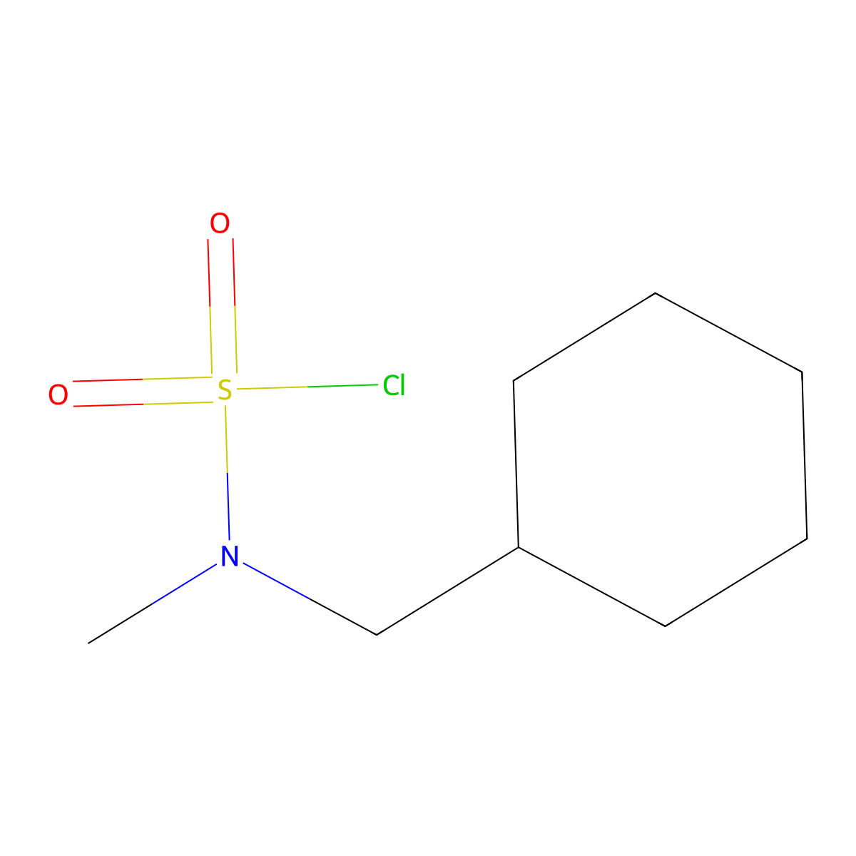 N-(cyclohexylmethyl)-N-methylsulfamoyl chloride molecular structure, CAS 1250758-21-4