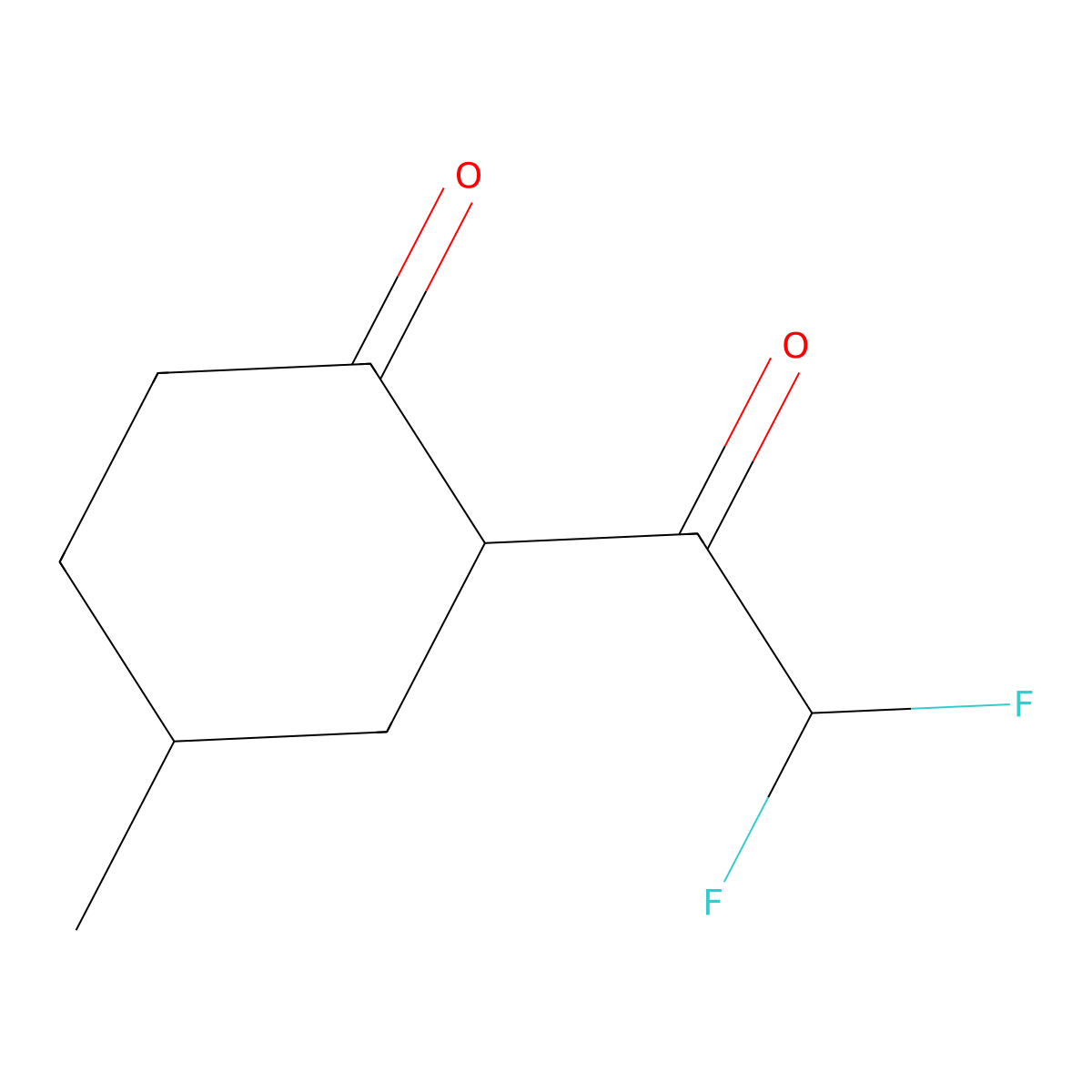 2-(2,2-Difluoroacetyl)-4-methylcyclohexan-1-one molecular structure, CAS 1250762-37-8