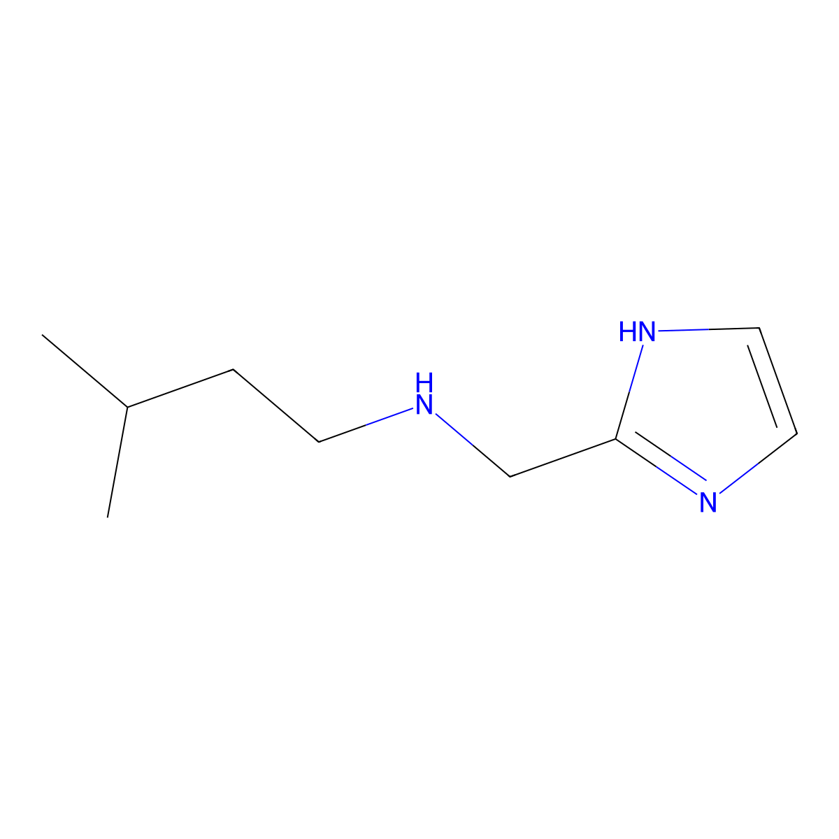 [(1H-imidazol-2-yl)methyl](3-methylbutyl)amine molecular structure, CAS 1250765-24-2