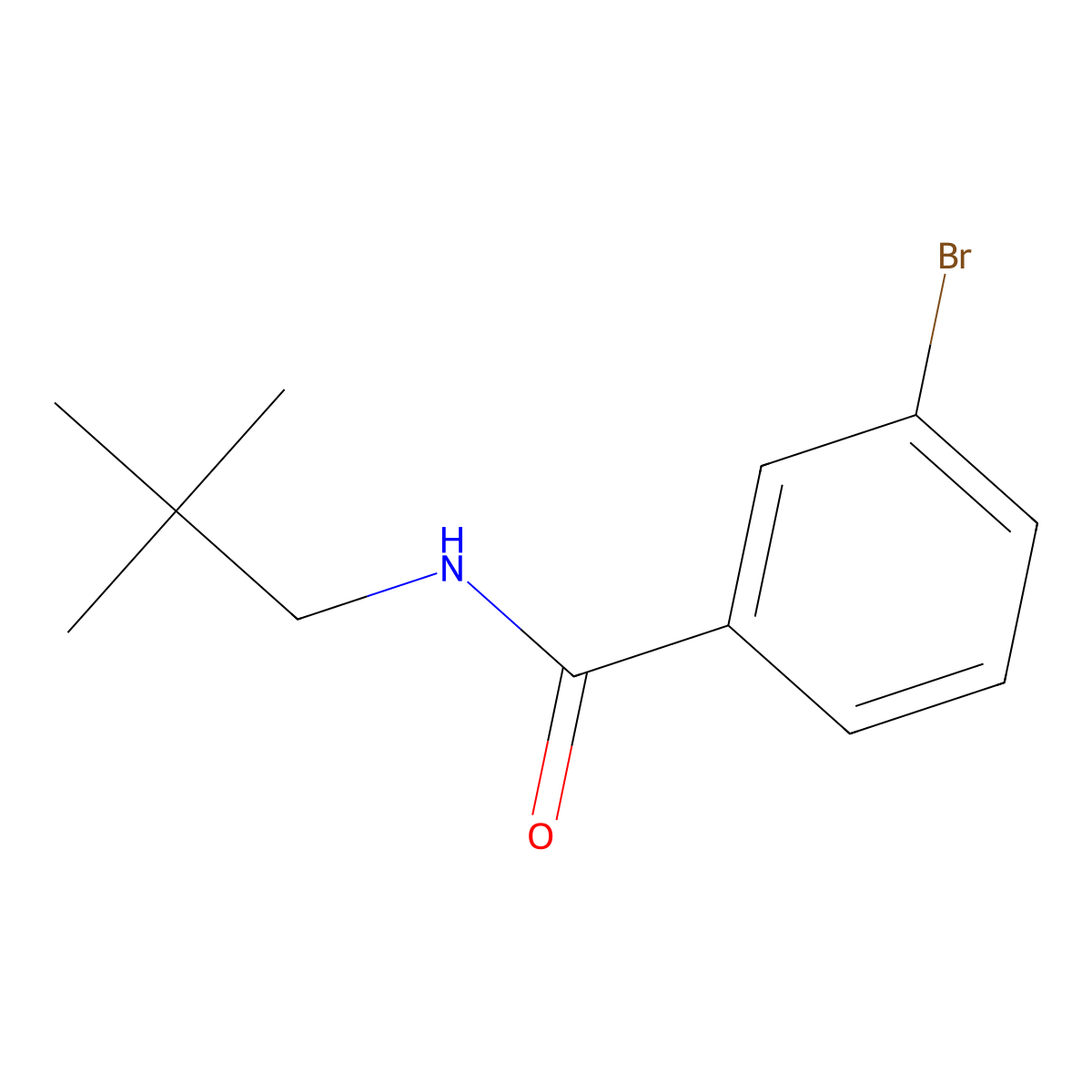3-bromo-N-neopentylbenzamide molecular structure, CAS 1250765-30-0