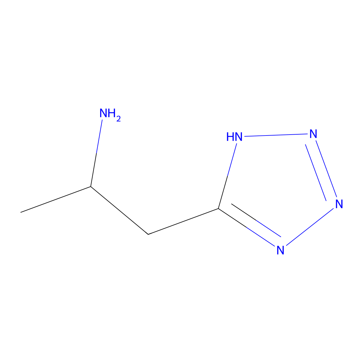 1-(1H-1,2,3,4-tetrazol-5-yl)propan-2-amine molecular structure, CAS 1250769-85-7