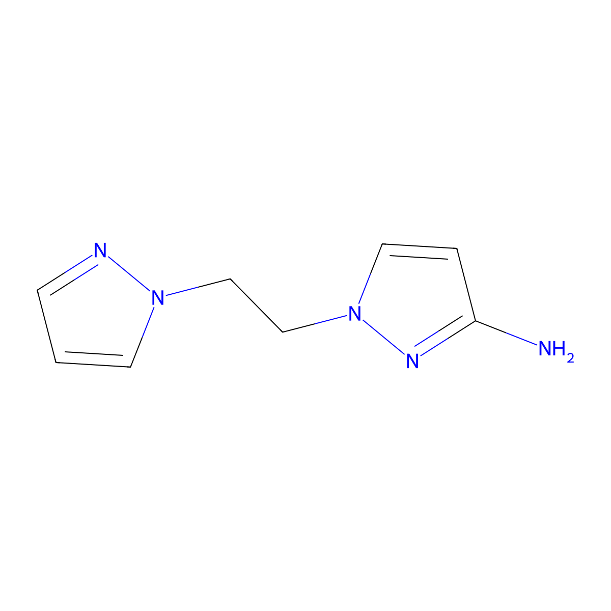 1-[2-(1H-Pyrazol-1-YL)ethyl]-1H-pyrazol-3-amine molecular structure, CAS 1250771-99-3